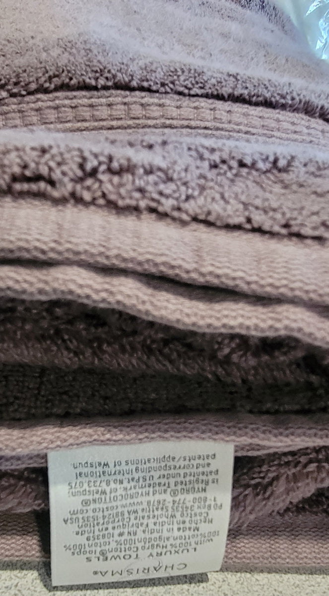 Charisma Luxury Bath Towel Lavender gray 30 x 58 Exceptionaldavisdeals