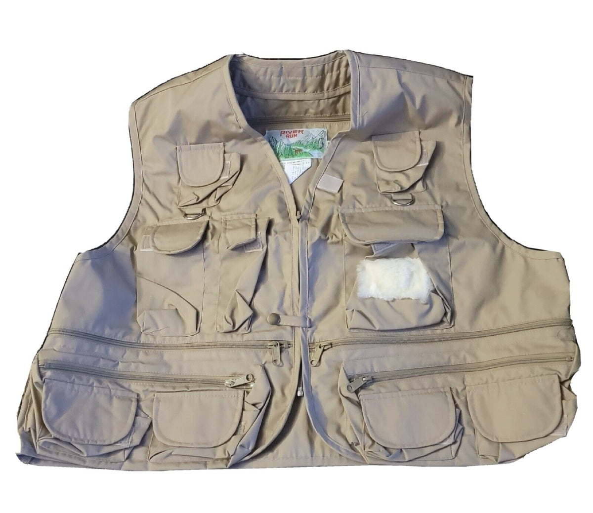 River Run Fishing Vest, XXL, Brown Yellowstone Style # R WH-2, NEW w/T –