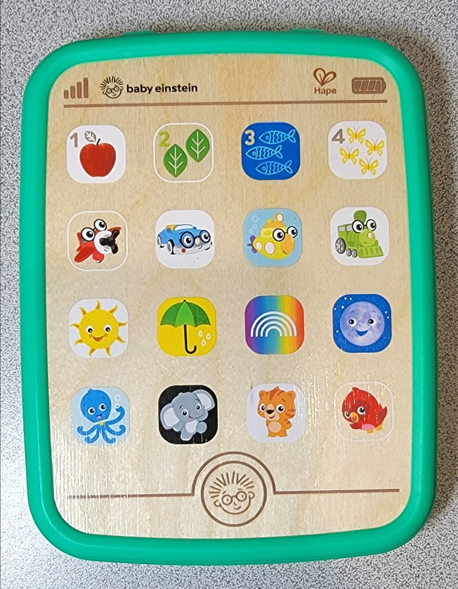 Baby Einstein Magic Touch Curiosity Tablet Wooden Musical Toy, 6 Month –
