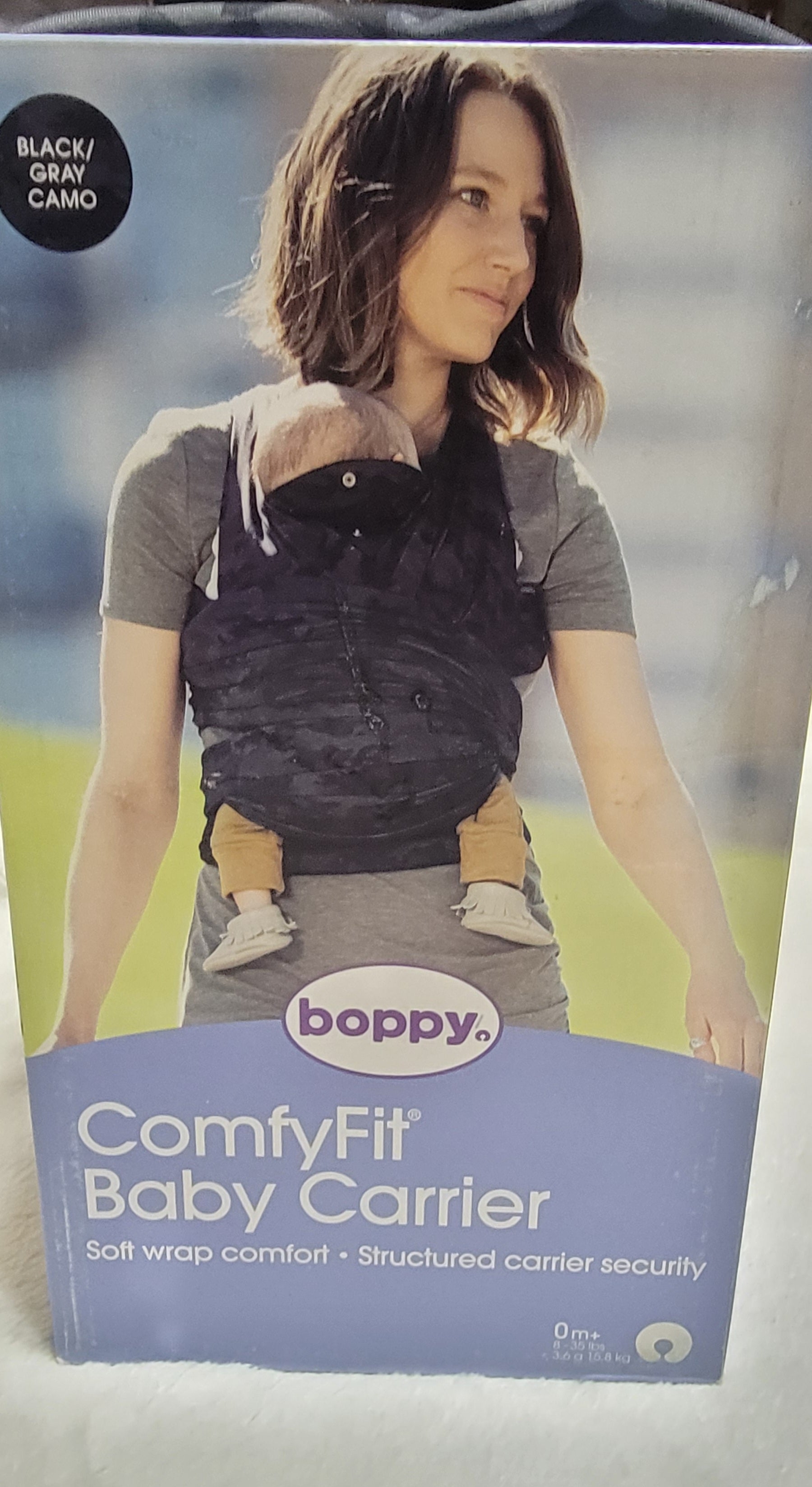 Boppy Baby Carrier—ComfyFit, Heathered Gray, Hybrid Wrap, 3