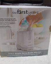 Load image into Gallery viewer, The First Years 2 in 1 Simple Serve Bottle Warmer &amp; Pacifier Sanitizer, Compact Design
