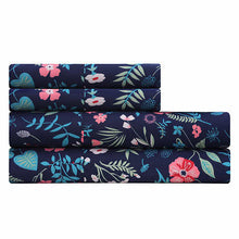 Load image into Gallery viewer, South Point Home Fashions Microfiber 4-Piece Sheet Set, Twin XL, Dacy Floral
