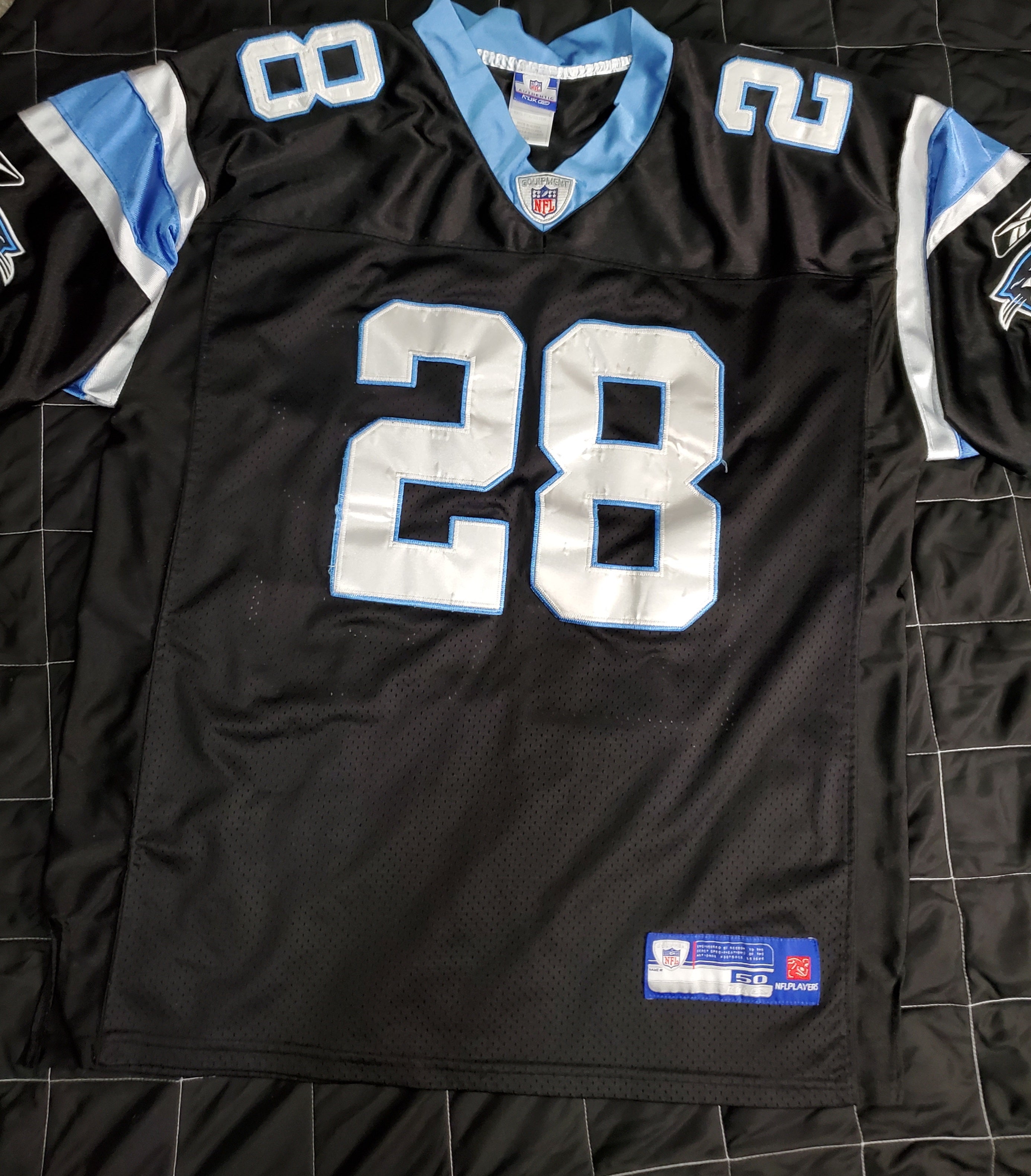 Reebok, Shirts, Carolina Panthers Authentic Game Jersey