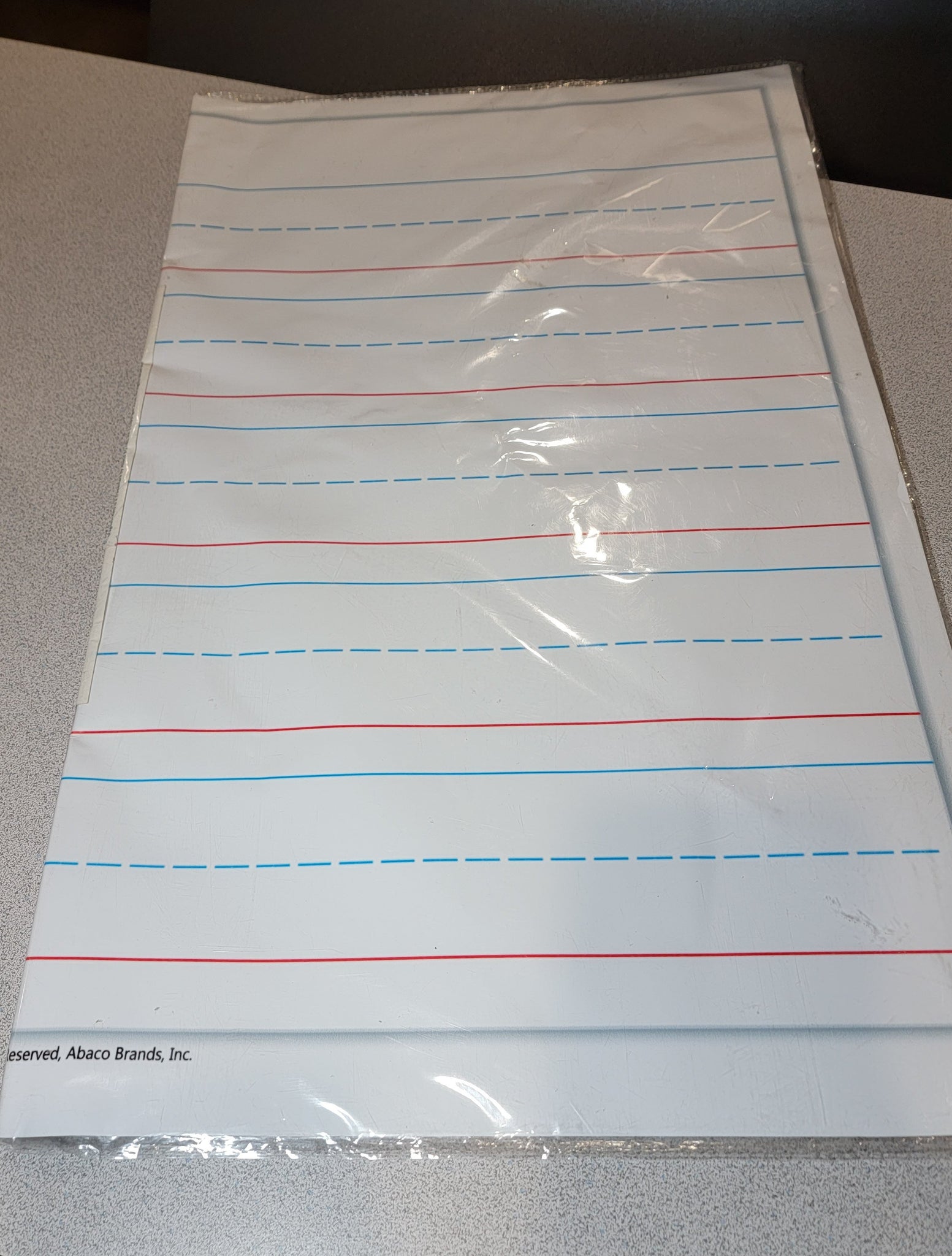 Dry Erase Magnetic Handwriting Paper, Jumbo 22L x 28H