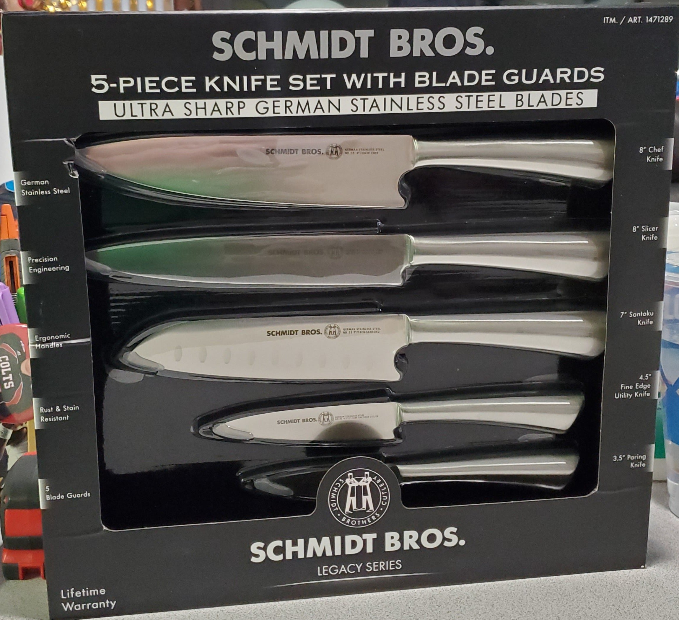 Schmidt Bros. Legacy Series, 5 Set + Blade Sharp Knife Guards – Pc Ultra