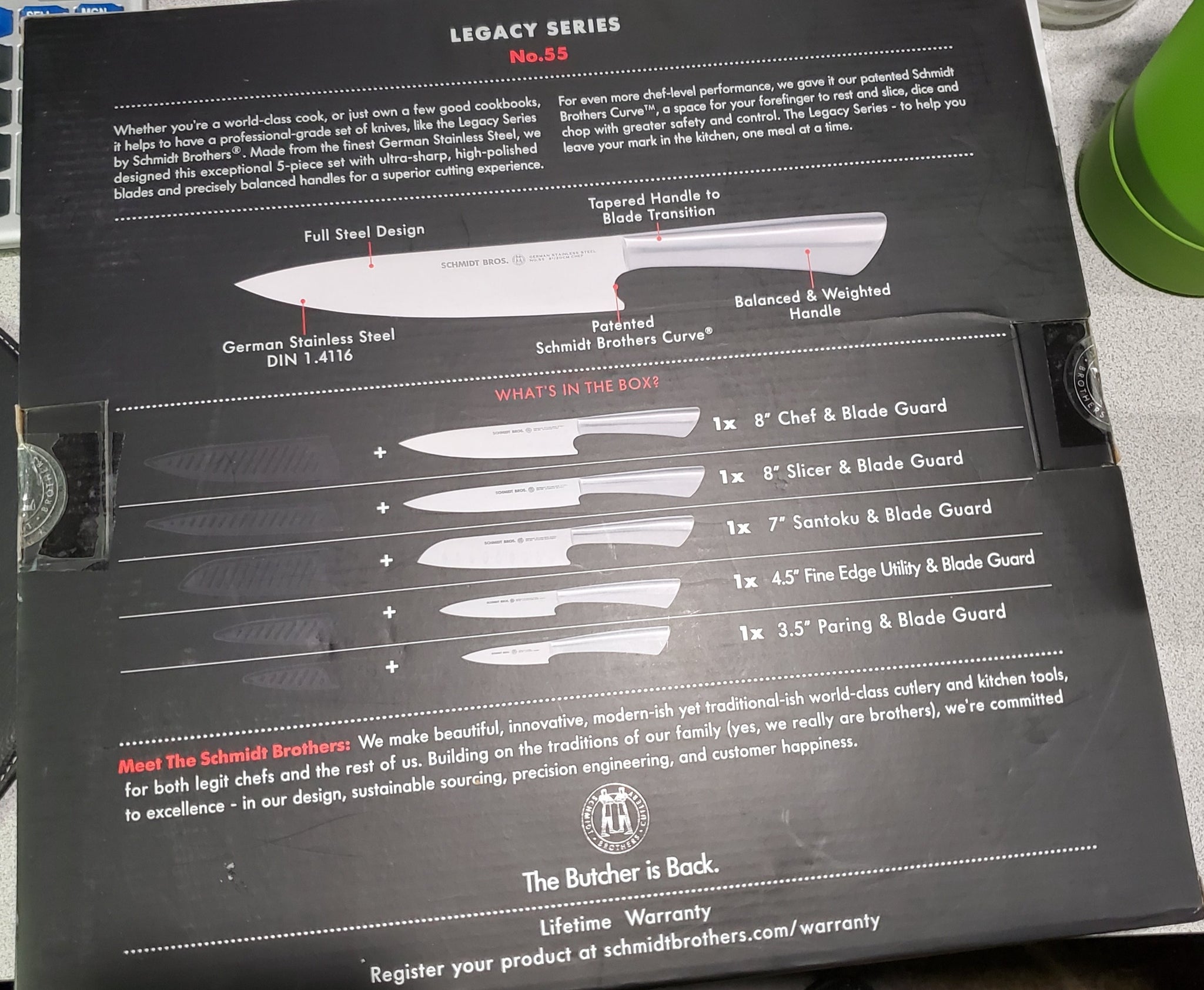 Schmidt Bros. Legacy – Set Sharp Ultra Blade Guards Series, 5 + Pc Knife