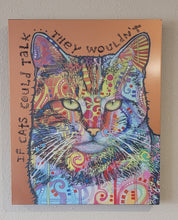 Load image into Gallery viewer, Abstract Talking Cats on Copper - Wall Art  (19&quot;x15 5/8&quot;x1.5&quot;)
