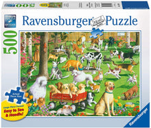 Load image into Gallery viewer, Ravensburger at The Dog Park Large Format 500 Piece Jigsaw Puzzle for Adults – Every Piece is Unique
