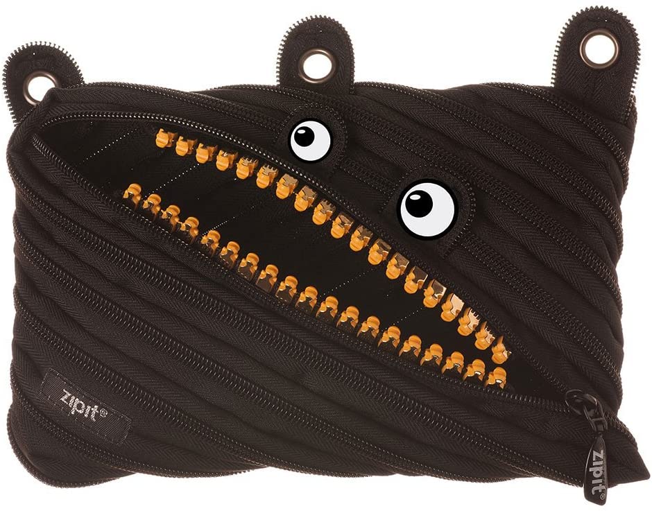 ZIPIT Grillz 3-Ring Pencil Case, Black